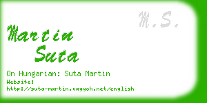 martin suta business card